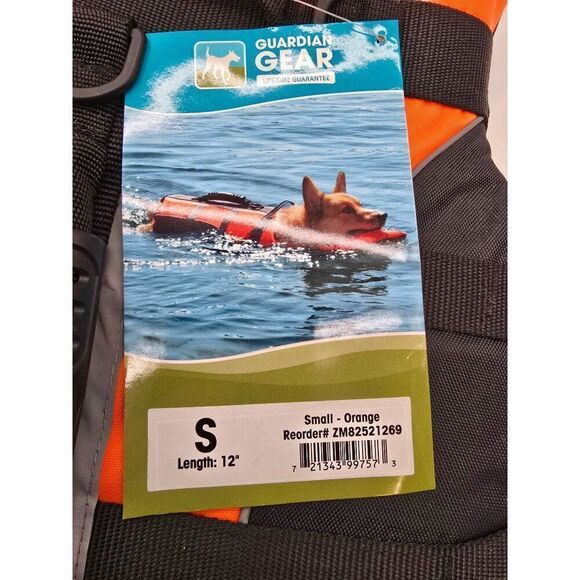 Guardian Gear Dog Life Jacket Small Size Orange Black Reflective Straps Durable - Picture 6 of 8